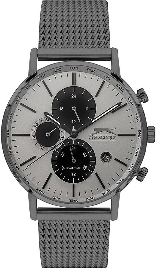 Slazenger SL.09.1822.2.03 Takvimli 43 mm Çelik Kordon Analog Erkek Kol Saati