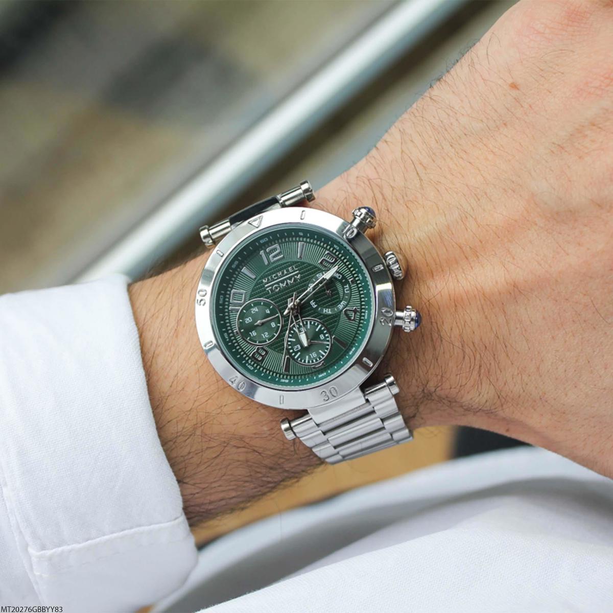 Michael Tommy MT20276GBBYY83 Takvimli 45 mm Çelik Kordon Analog Erkek Kol Saati