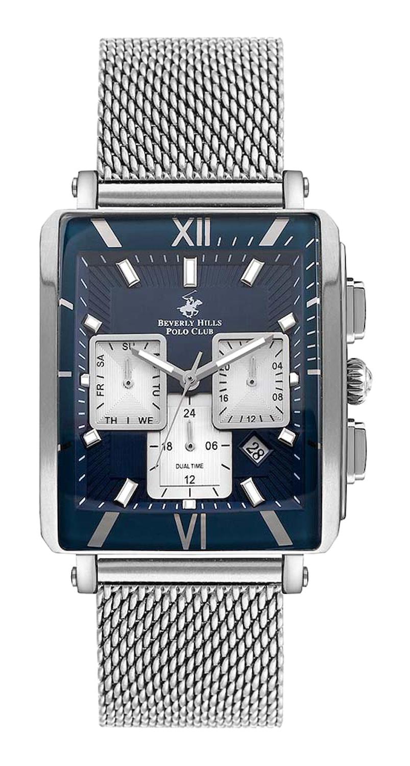 Beverly Hills Polo Club BP3283X390 Takvimli 38 mm Gri Plastik Kordon Analog Erkek Kol Saati