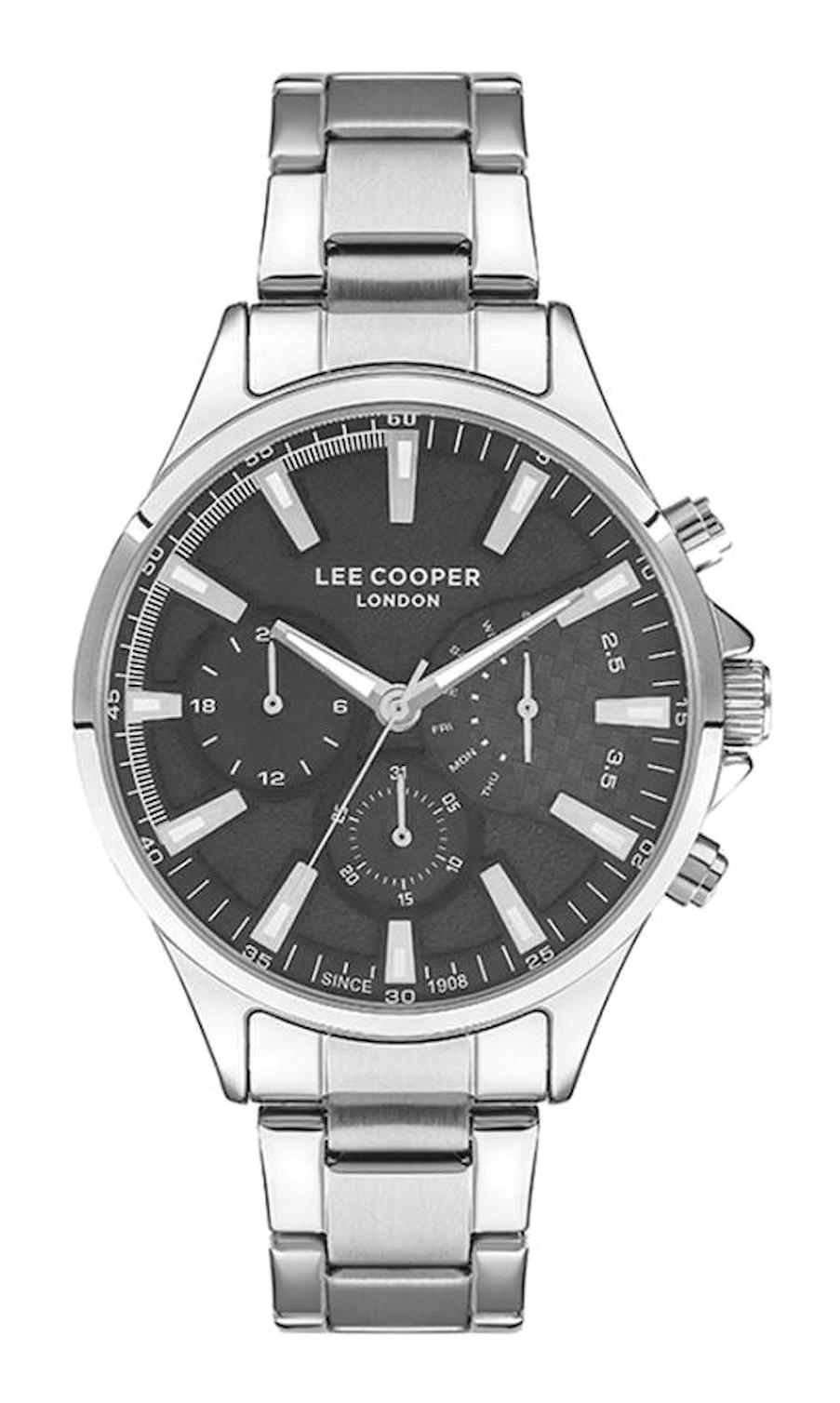 Lee Cooper LC07394.350-NM Takvimli 43 mm Çelik Kordon Analog Erkek Kol Saati