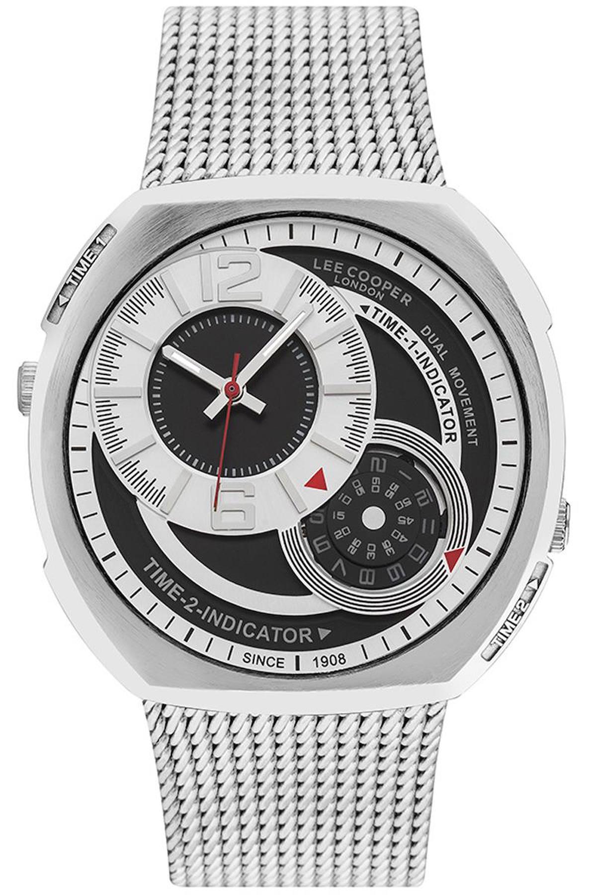 Lee Cooper LC07804.350 Takvimli Metal Kordon Analog Erkek Kol Saati