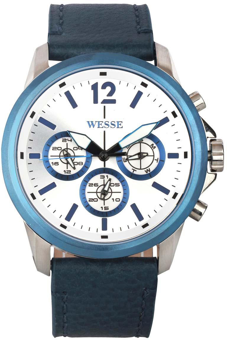 Wesse WWG400503L Pusulalı Takvimli 40 mm Lacivert Deri Kordon Analog Kol Saati