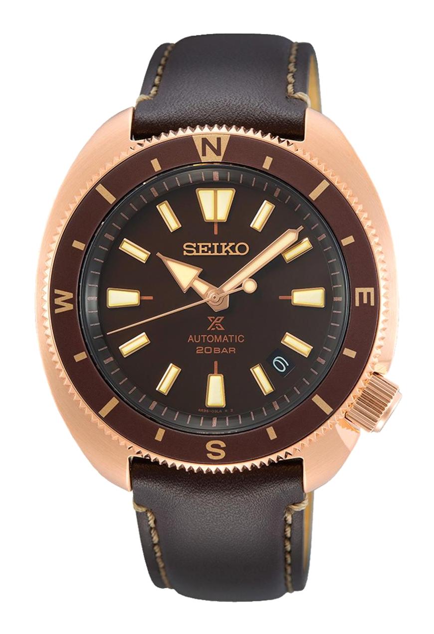 Seiko SRPG18K Takvimli 43 mm Kahverengi Deri Kordon Analog Erkek Kol Saati