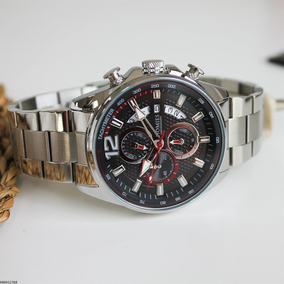 Homies HM43278A Pusulalı Takvimli Metal Kordon Analog Erkek Kol Saati