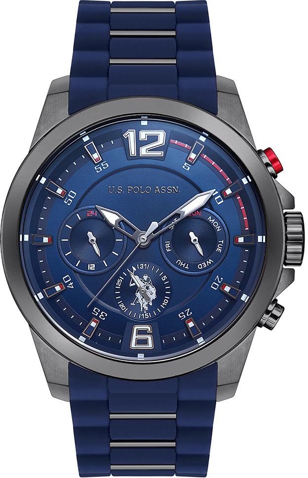 U.S. Polo Assn USPA1009-01 Takvimli 46 mm Lacivert Plastik Kordon Analog Erkek Kol Saati