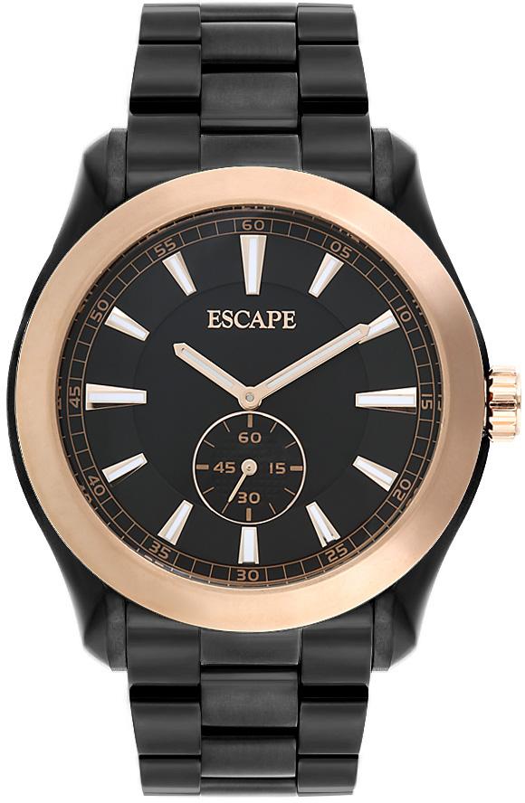 Escape EC1066-503 Siyah Çelik Kordon Analog Kol Saati