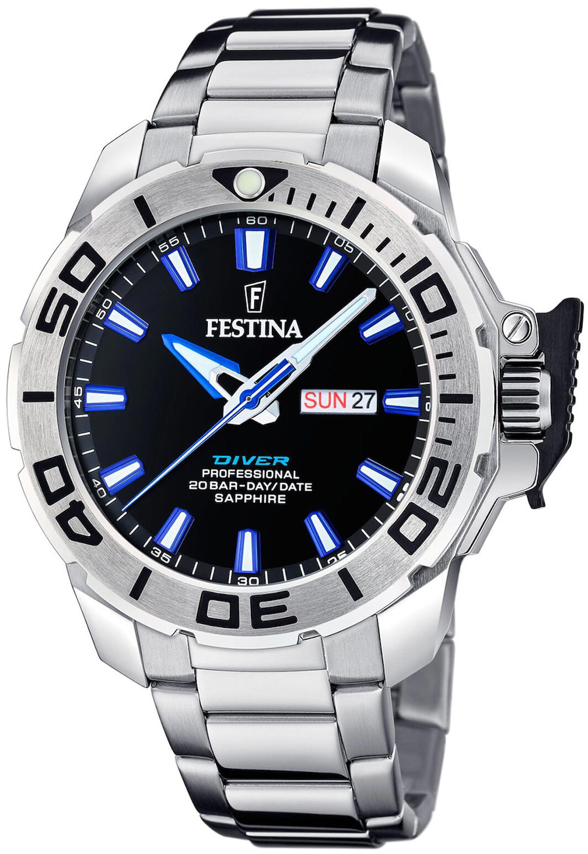 Festina F20665-3 Takvimli 46 mm Çelik Kordon Analog Kol Saati