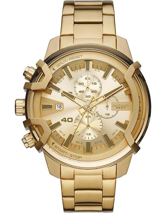 Diesel DZ4573 Takvimli 42 mm Altın Çelik Kordon Analog Erkek Kol Saati