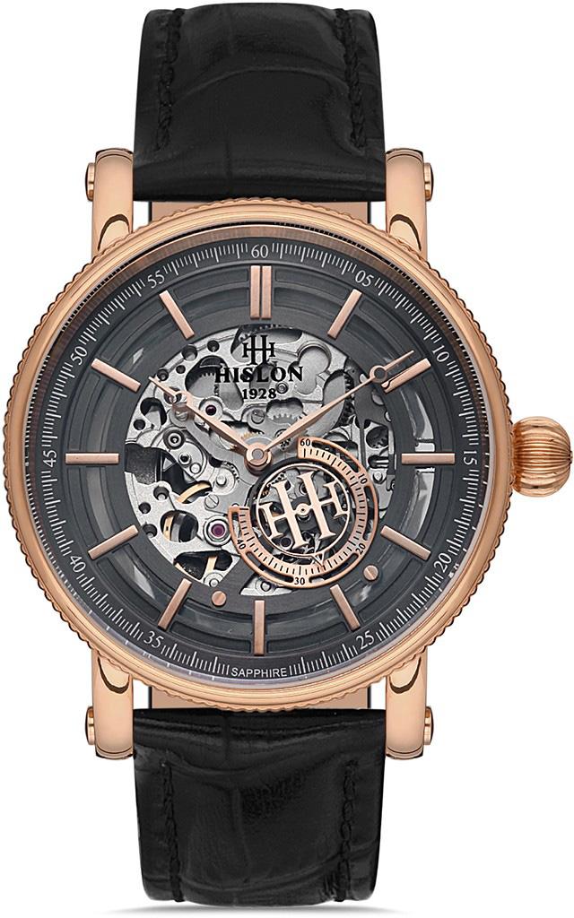 Hislon D102R-16BR Siyah Çelik Kordon Analog Erkek Kol Saati