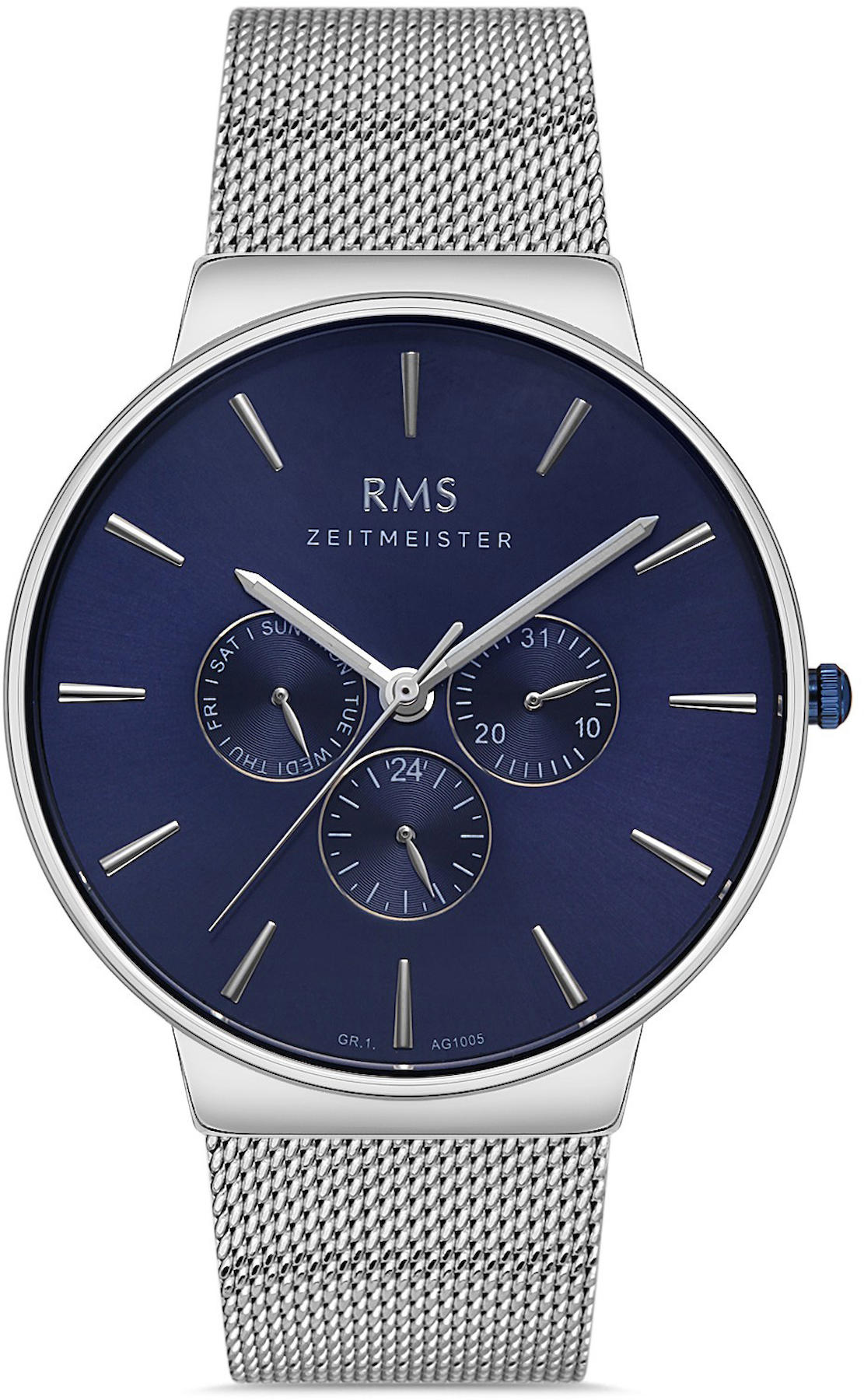 Romanson RMS.1.AG1005.20 Takvimli 42 mm Çelik Kordon Analog Kol Saati