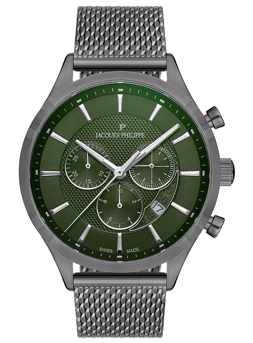 Jacques Philippe JPQGC0382X7 Pusulalı Takvimli 43 mm Çelik Kordon Analog Erkek Kol Saati