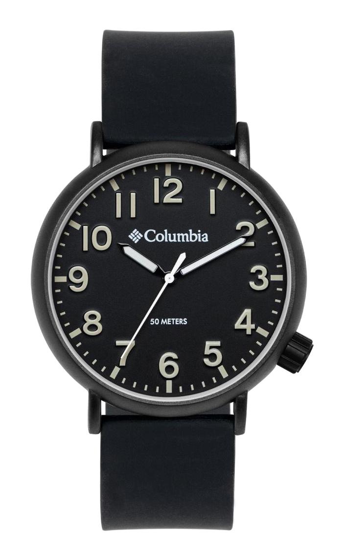 Columbia CSS16-002 42 mm Siyah Silikon Kordon Analog Erkek Kol Saati
