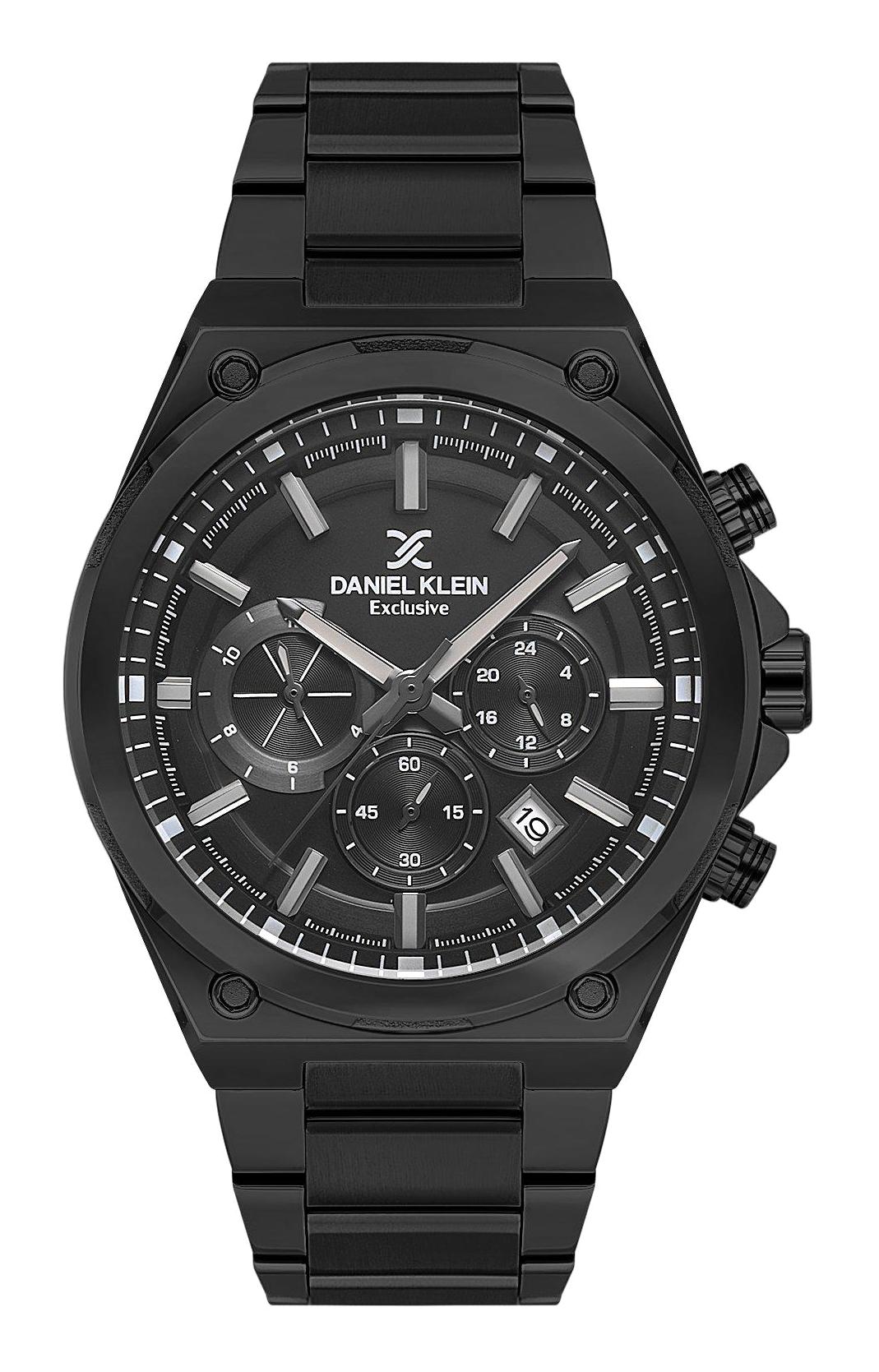 Daniel Klein DKE.1.10651-5 Takvimli 44 mm Siyah Metal Kordon Analog Erkek Kol Saati