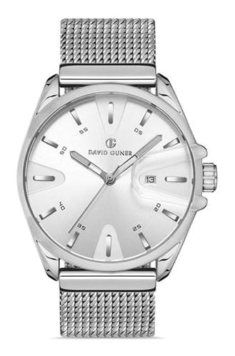 David Guner DG-8295GC-A1 Takvimli 42 mm Çelik Kordon Analog Kol Saati