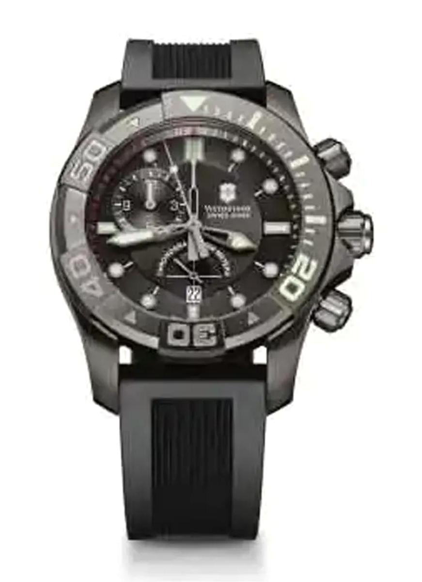 Victorinox Swiss Army 241421 Pusulalı Takvimli 43 mm Siyah Silikon Kordon Analog Kol Saati