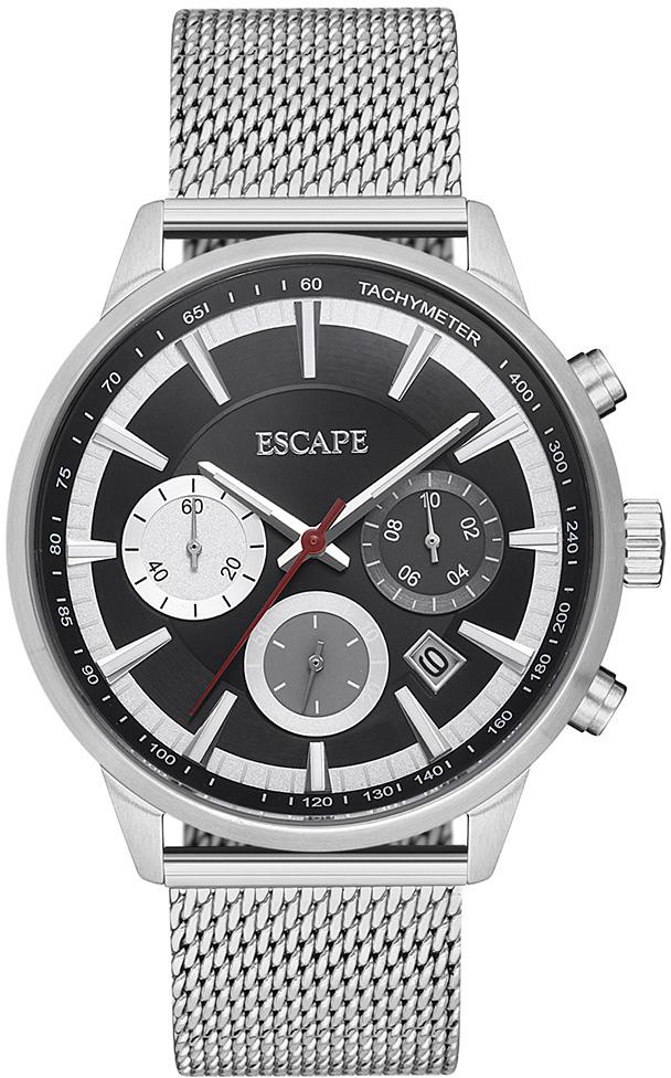 Escape EC1133-102M Takvimli Çelik Kordon Analog Kol Saati