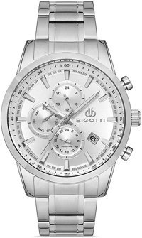 Bigotti BG.1.10307.1 Takvimli 42 mm Çelik Kordon Analog Kol Saati