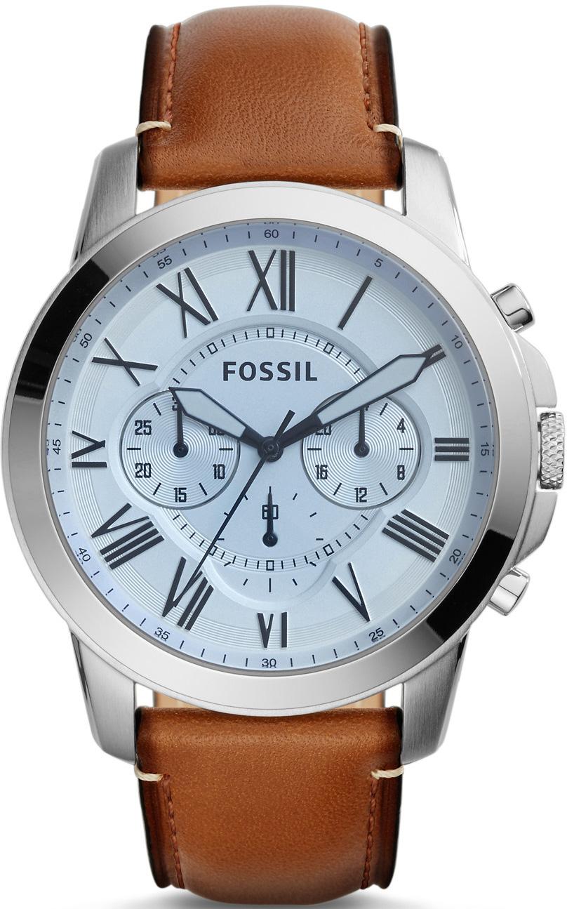 Fossil FS5184 Takvimli 44 mm Kahverengi Deri Kordon Analog Kol Saati