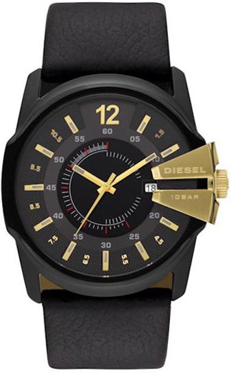 Diesel DZ1475 Takvimli 45 mm Siyah Deri Kordon Analog Erkek Kol Saati