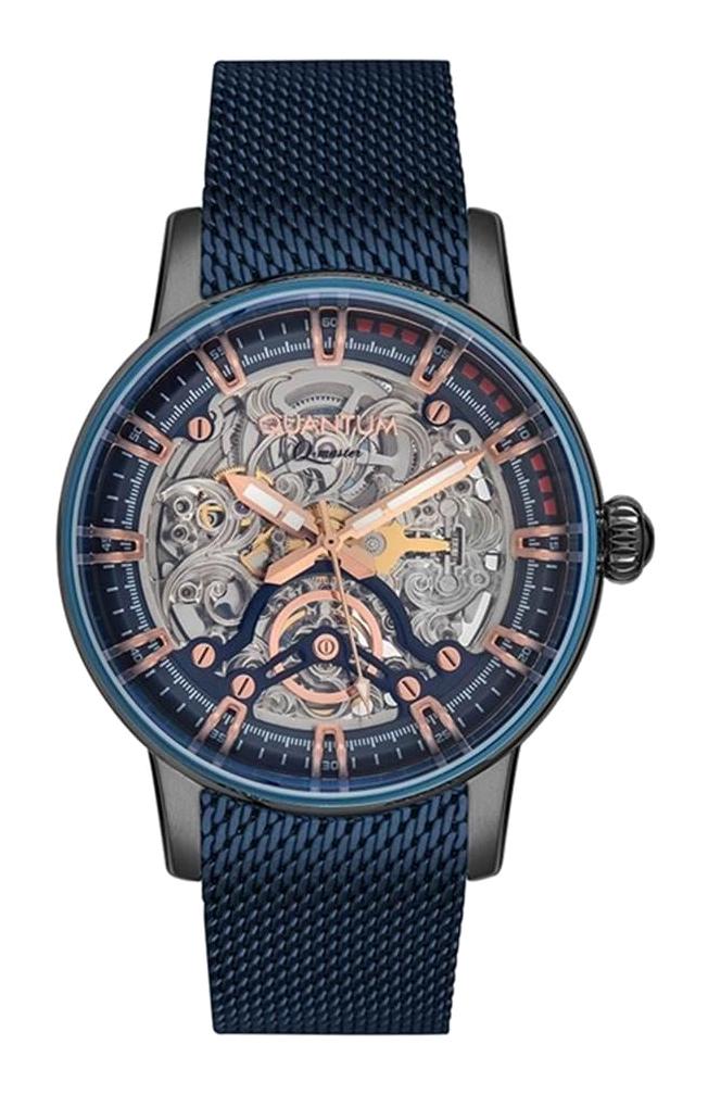 Quantum QMG845.090.76 43 mm Lacivert Çelik Kordon Analog Kol Saati