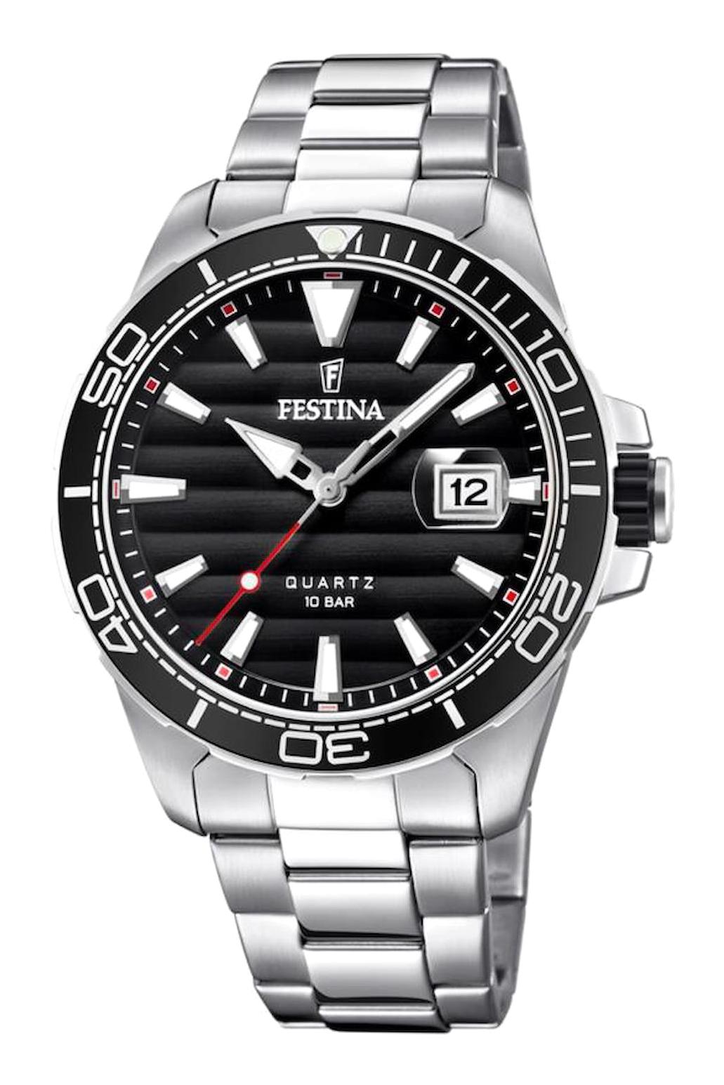 Festina F20360/2 Takvimli 44 mm Çelik Kordon Analog Erkek Kol Saati