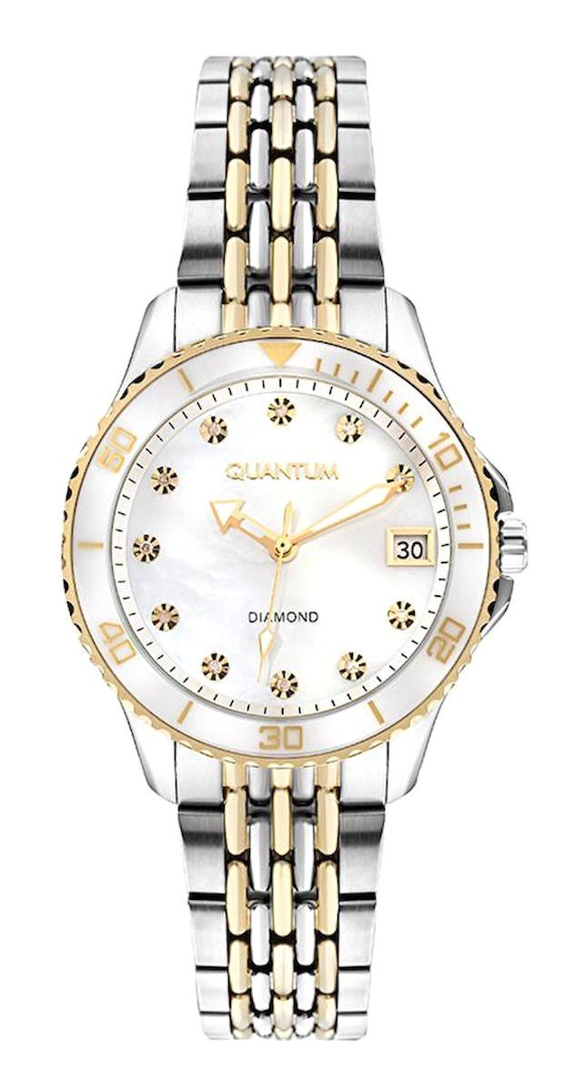 Quantum IML1059.220 Takvimli 45 mm Altın-Çelik Kordon Analog Kol Saati