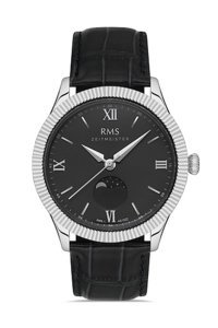 Romanson RMS.1.AG1522.02 Siyah Deri Kordon Analog Erkek Kol Saati