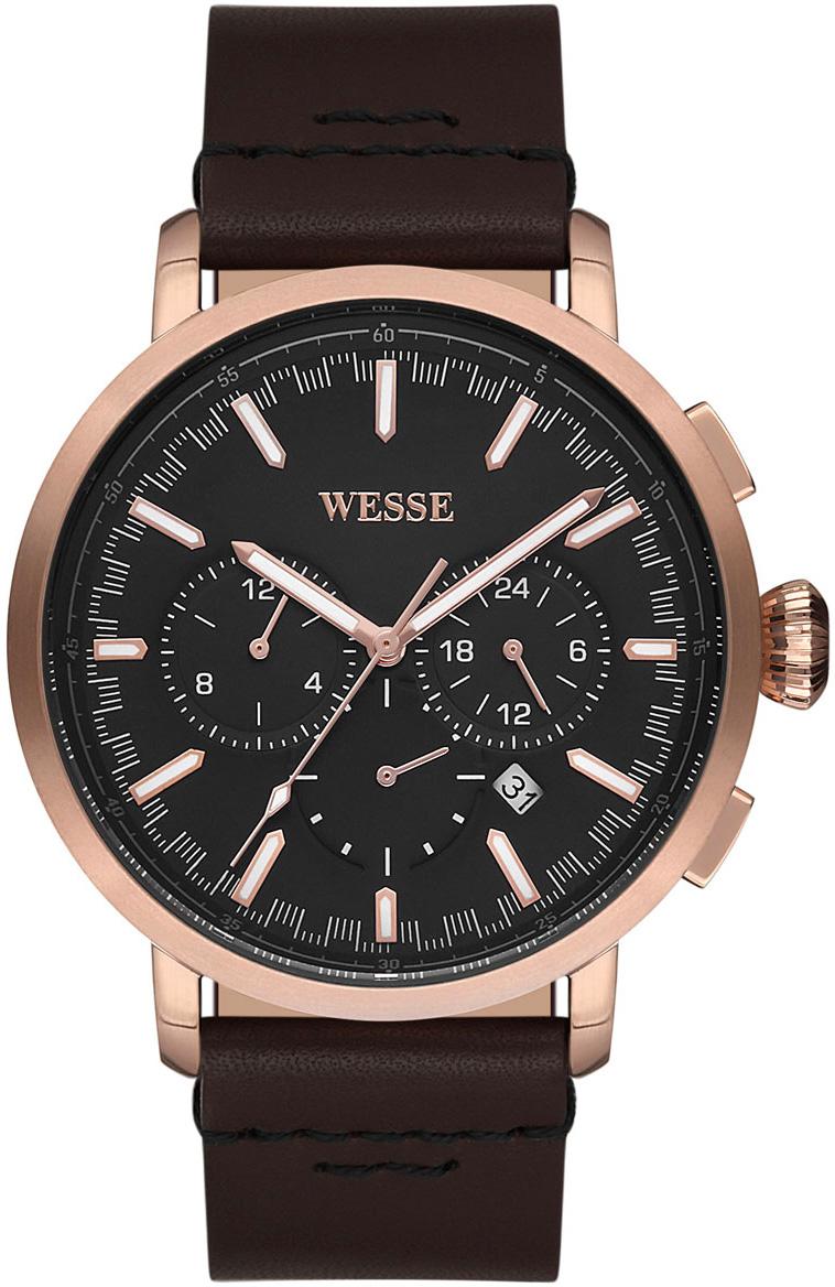 Wesse WWG800201L 45 mm Kahverengi Deri Kordon Analog Kol Saati