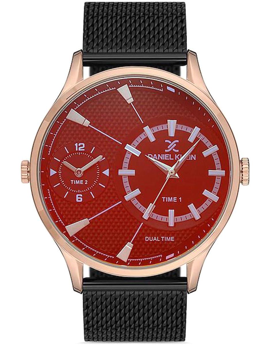 Daniel Klein DK013189G-06 Takvimli 45 mm Siyah Hasır Kordon Analog Erkek Kol Saati