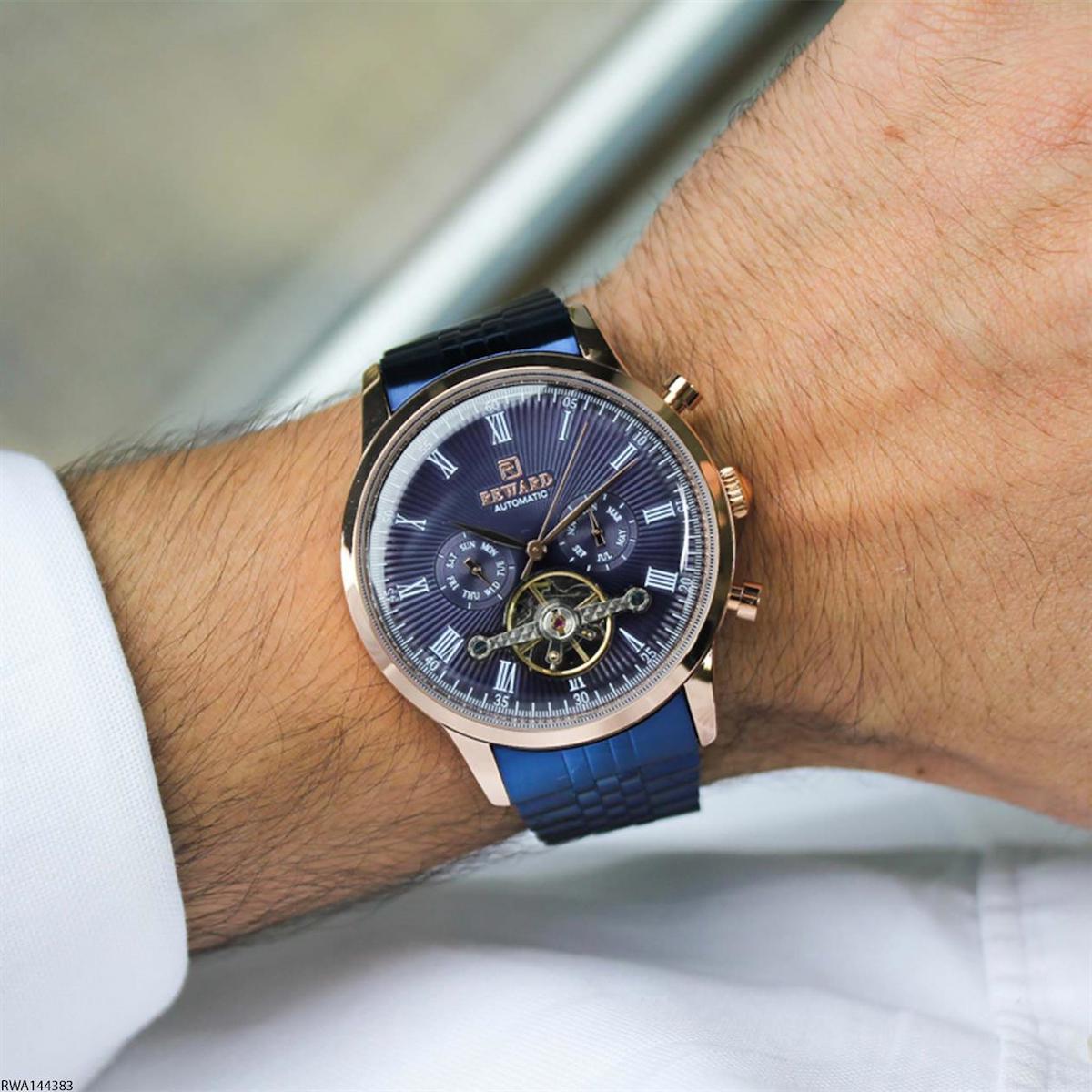 Reward RWA144383 Takvimli 44 mm Lacivert Çelik Kordon Analog Erkek Kol Saati