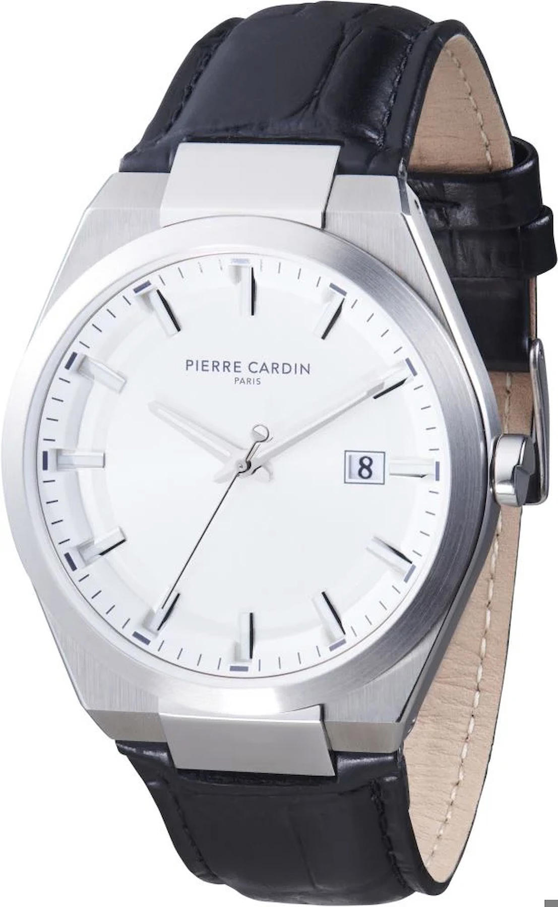 Pierre Cardin PCCML.0023 Takvimli 42 mm Siyah Deri Kordon Analog Kol Saati