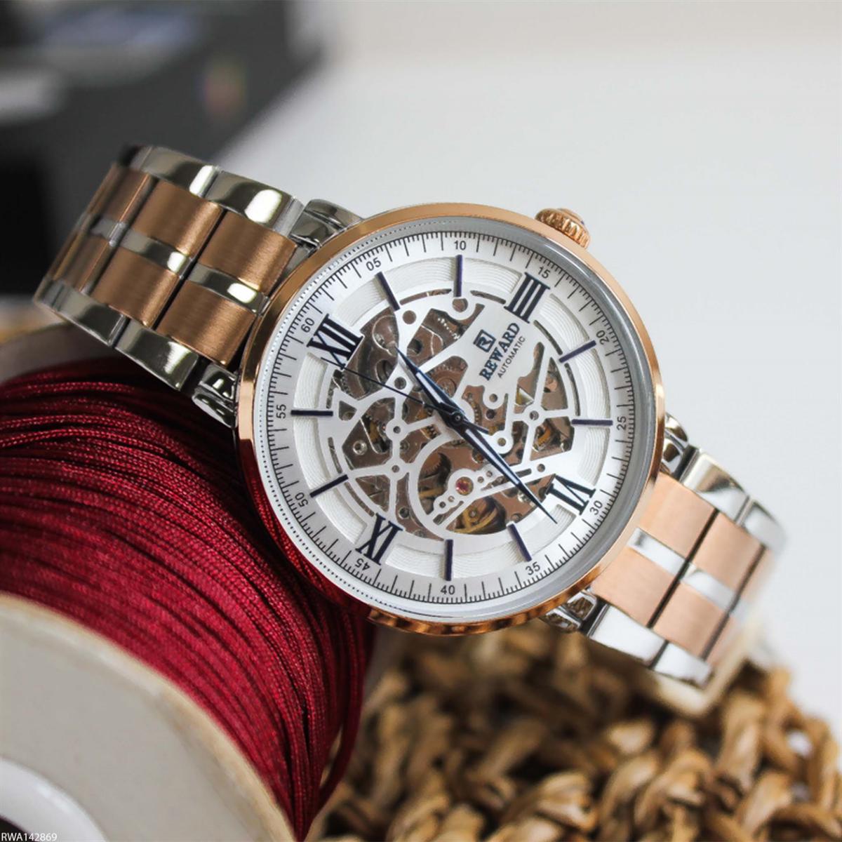 Reward RWA142869 42 mm Gri-Rose Gold Çelik Kordon Analog Erkek Kol Saati