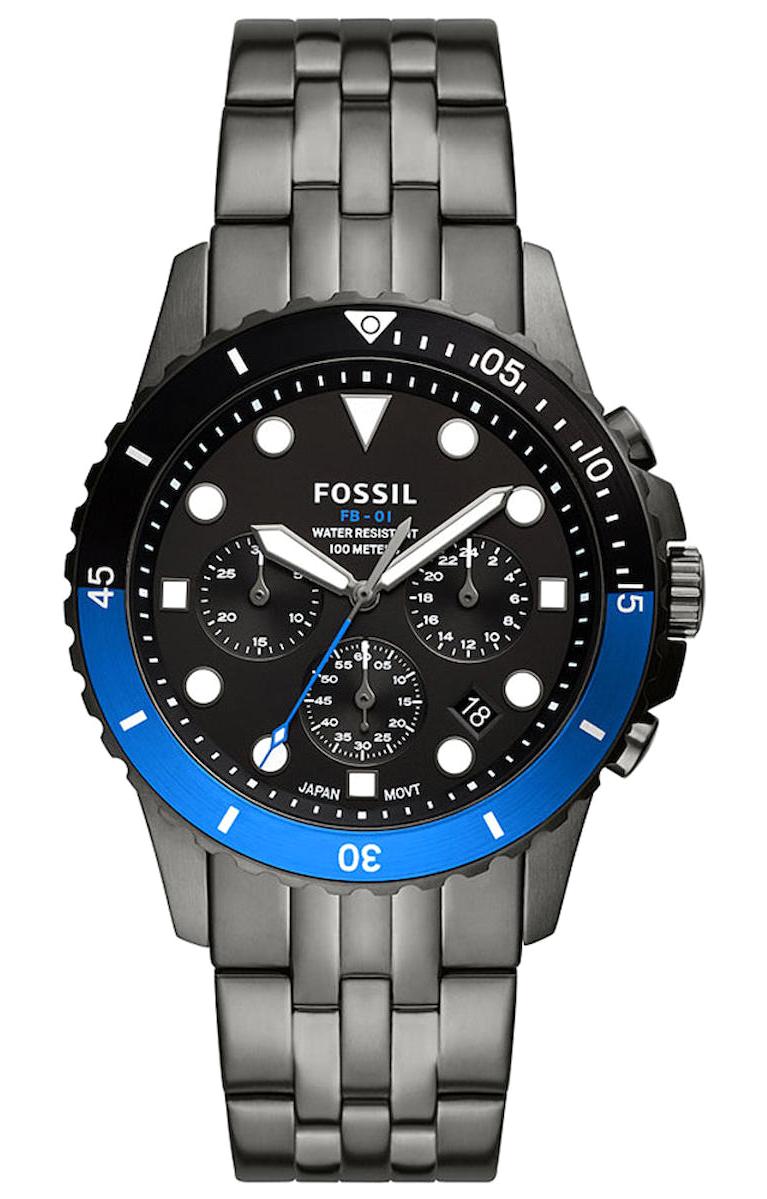 Fossil FS5835 Takvimli 41 mm Füme Çelik Kordon Analog Erkek Kol Saati