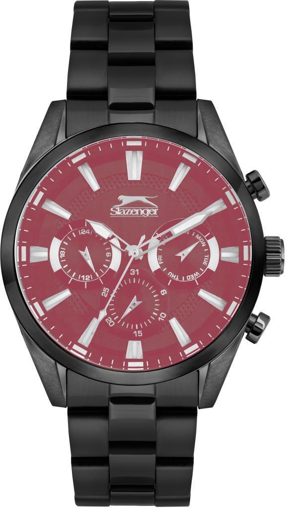 Slazenger SL.09.1808.2.07 Takvimli 45 mm Siyah Çelik Kordon Analog Erkek Kol Saati