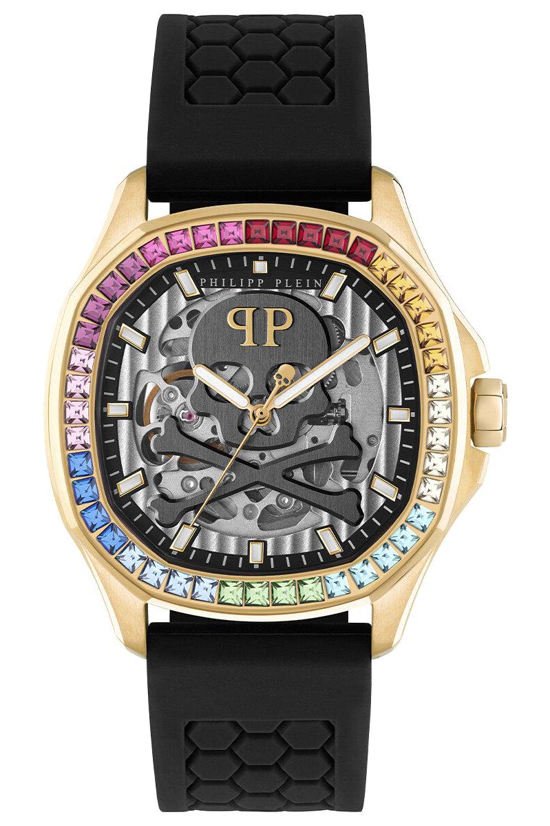 Philipp Plein PWRAA0523 44 mm Füme Silikon Kordon Analog Erkek Kol Saati