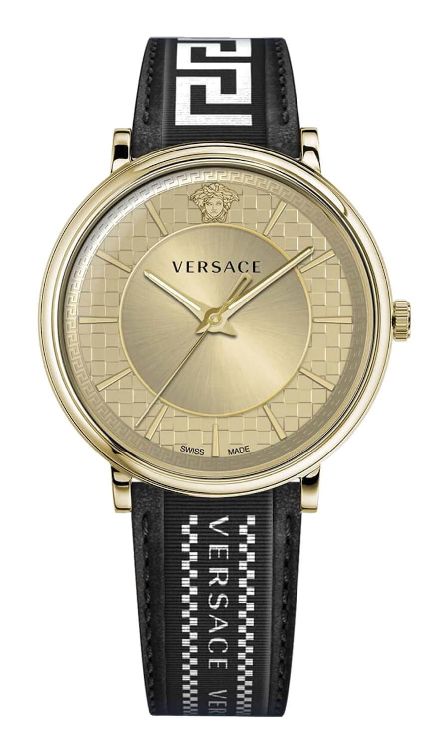 Versace VRSCVE5A02121 42 mm Siyah Deri Kordon Analog Erkek Kol Saati