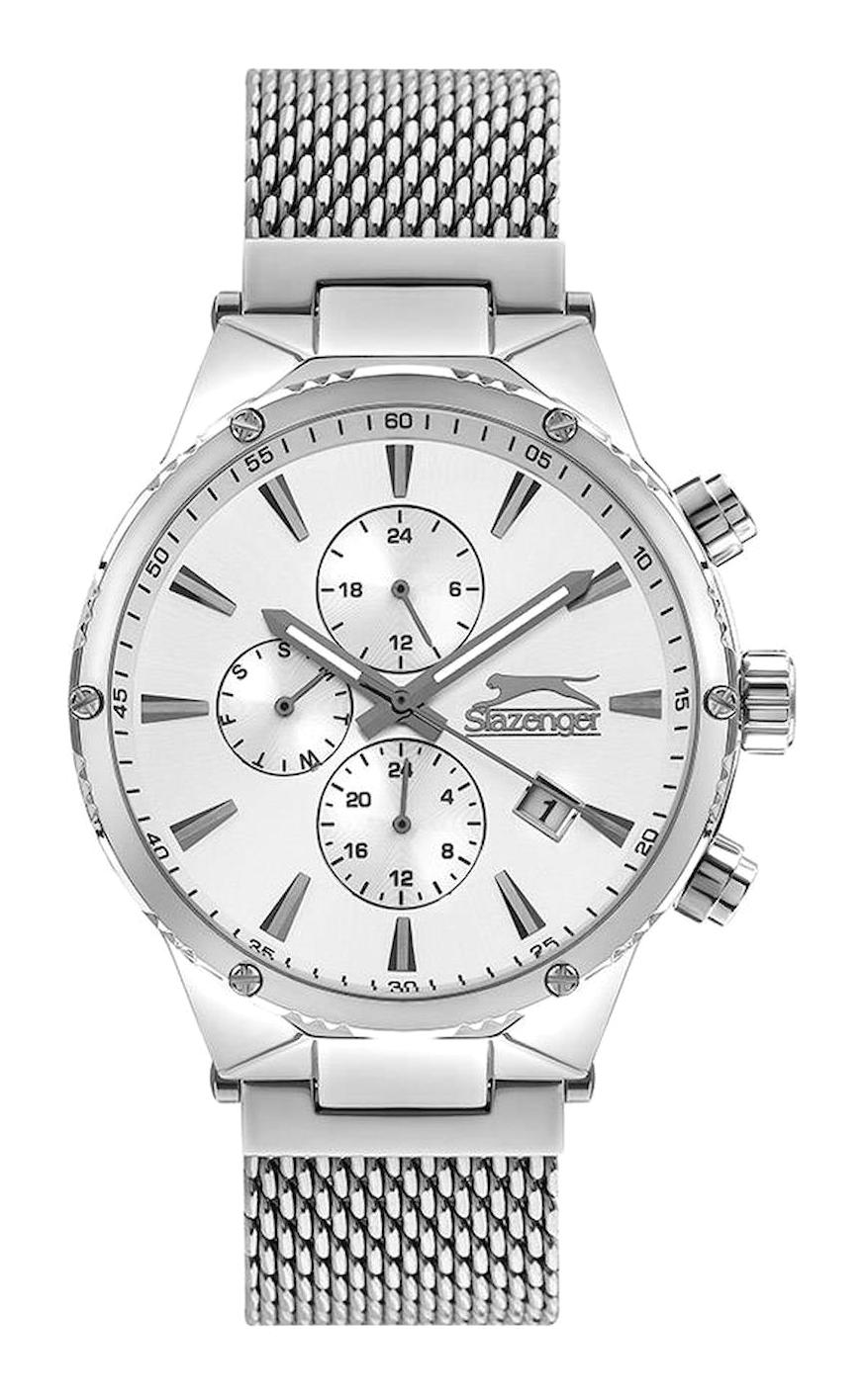 Slazenger SL.09.2167.2.04 Takvimli 45 mm Gri Plastik Kordon Analog Erkek Kol Saati