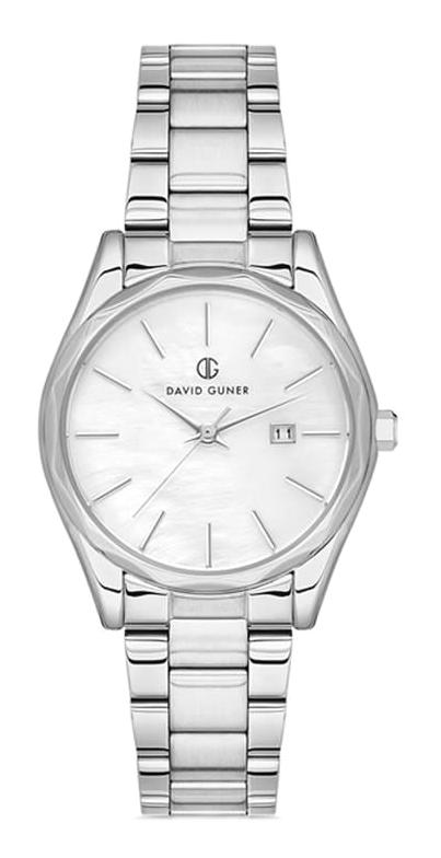David Guner DG-8219LA-A1 Takvimli 42 mm Çelik Kordon Analog Kol Saati