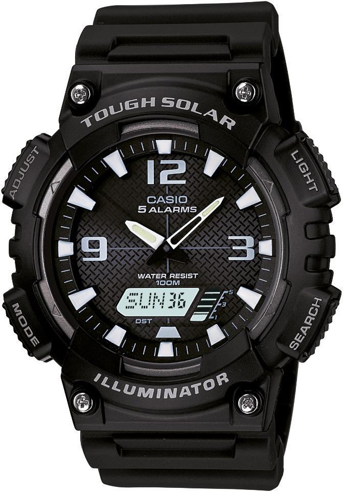 Casio AQ-S810W-1AVDF Takvimli 46.6 mm Siyah Silikon Kordon Dijital Kol Saati