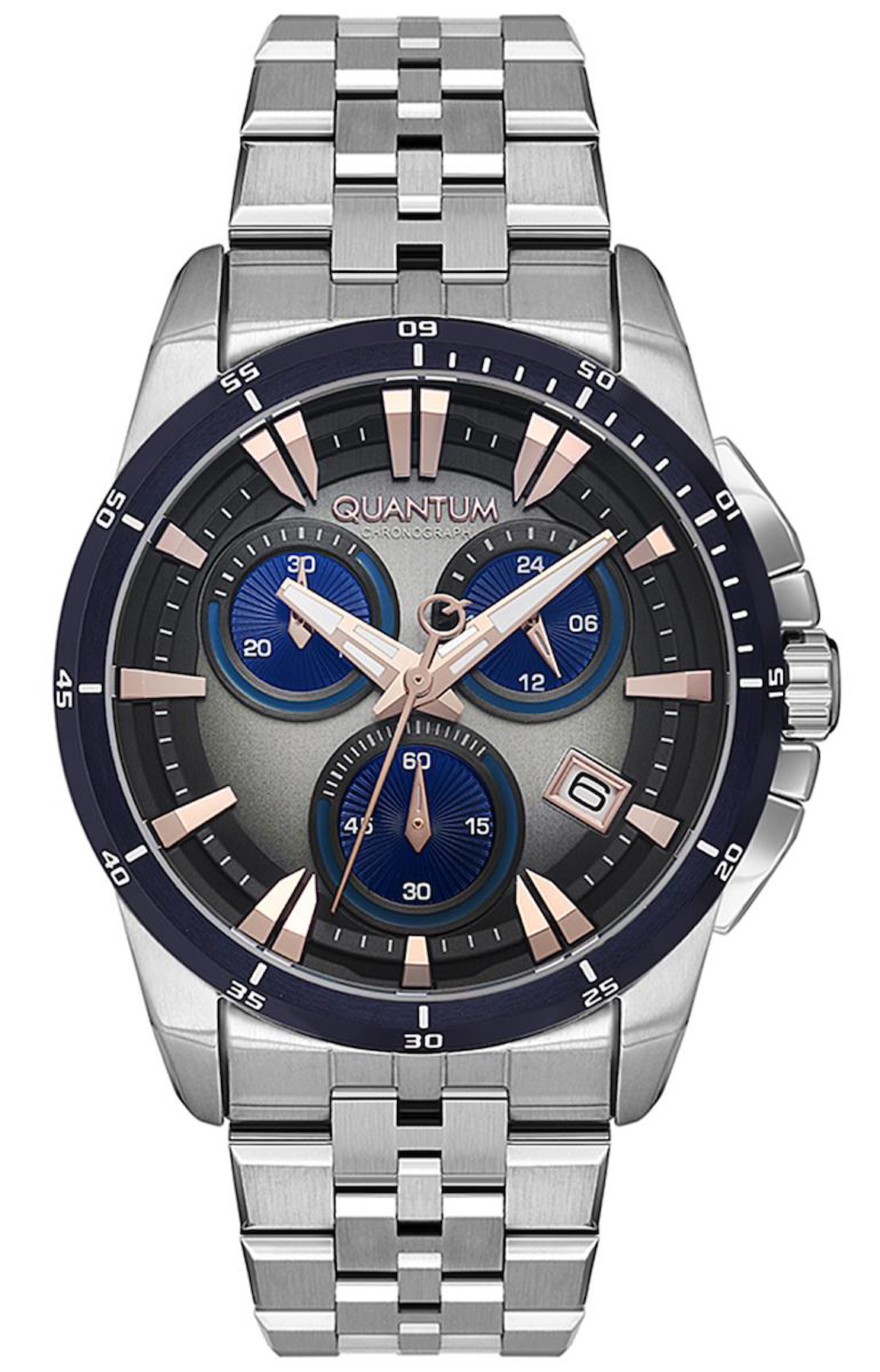Quantum PWG1124.360 Takvimli 44 mm Çelik Kordon Analog Erkek Kol Saati
