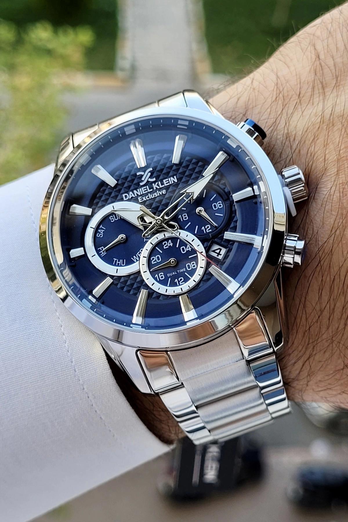 Daniel Klein DKISTE780 Takvimli 42 mm Çelik Kordon Analog Erkek Kol Saati