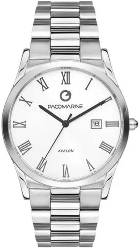 Pacomarine PM.51023.08 Takvimli 42 mm Çelik Kordon Analog Kol Saati