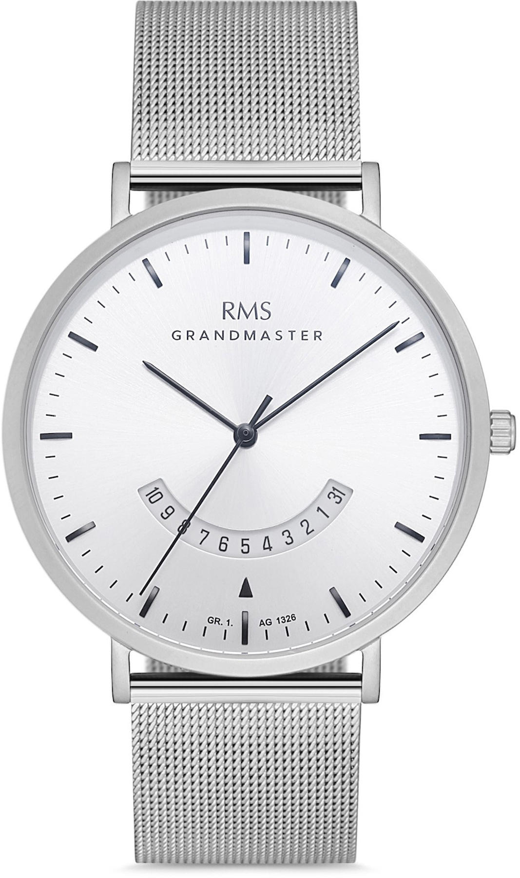 Romanson GR.1.AG1326.09 Takvimli 42 mm Gri Hasır Kordon Analog Kol Saati