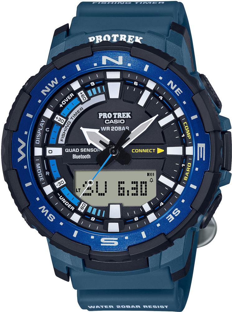 Casio PRT-B70-2DR Takvimli Mavi Silikon Kordon Analog Erkek Kol Saati