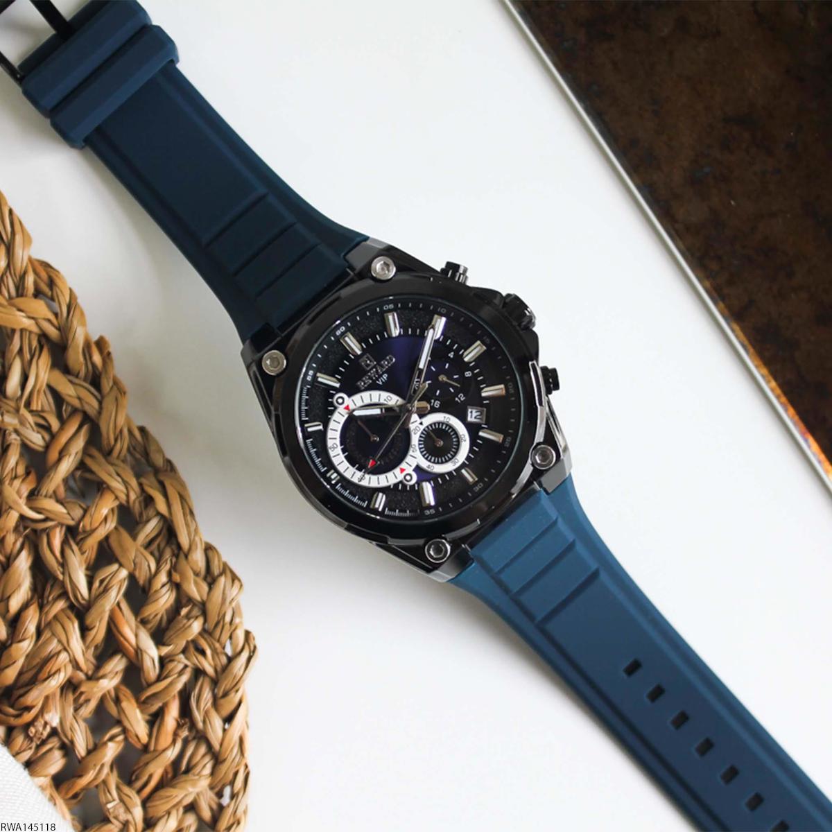 Reward RWA145118 Takvimli 47 mm Lacivert Silikon Kordon Analog Erkek Kol Saati