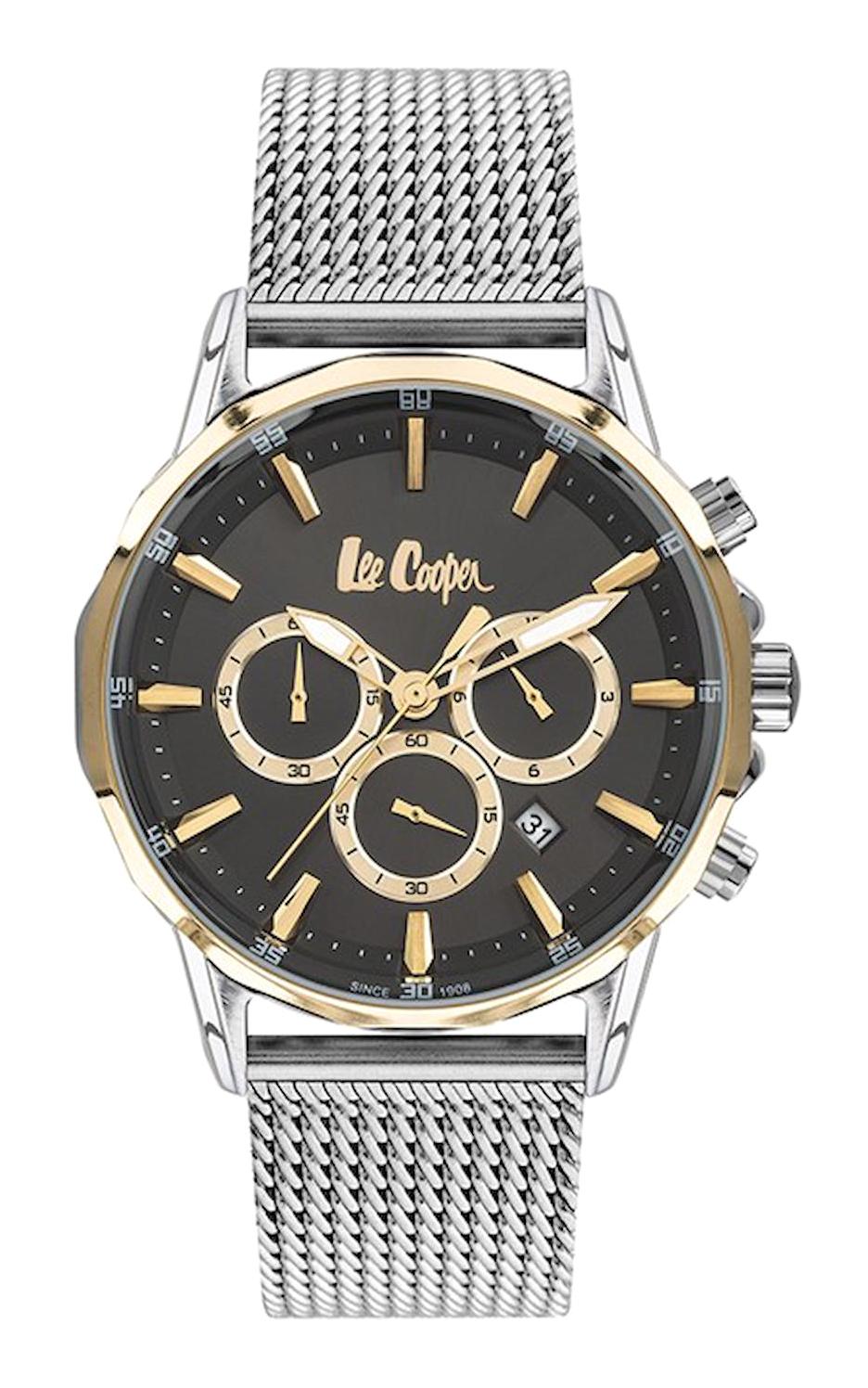Lee Cooper LC07280.250 Takvimli 45.5 mm Çelik Kordon Analog Erkek Kol Saati