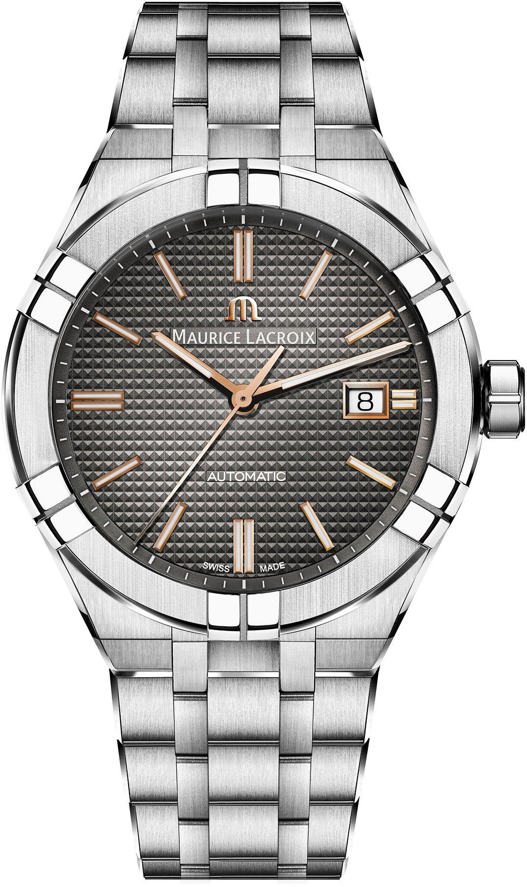 Maurice Lacroix AI6008SS002331-1 Takvimli 42 mm Çelik Kordon Analog Erkek Kol Saati