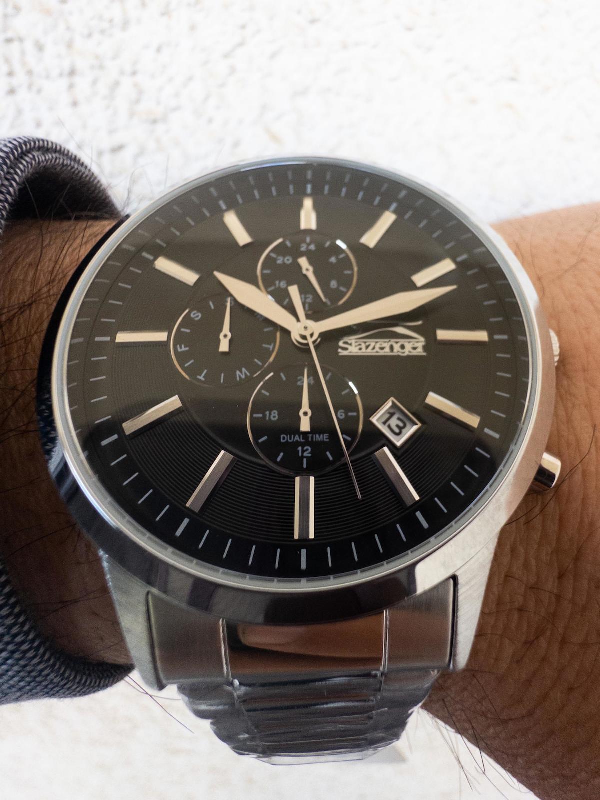 Slazenger SLR.LMG.1800.2.05 Takvimli 41-45 mm Çelik Kordon Analog Kol Saati