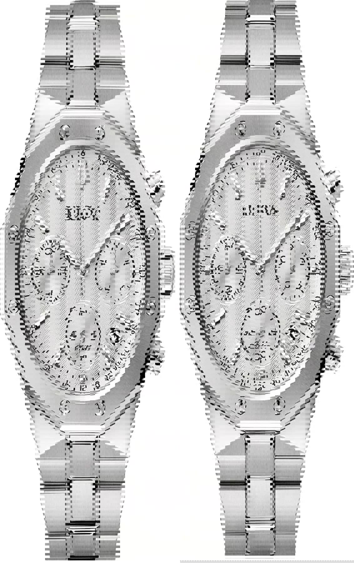 Bulova 96B408 Takvimli 44 mm Çelik Kordon Analog Erkek Kol Saati