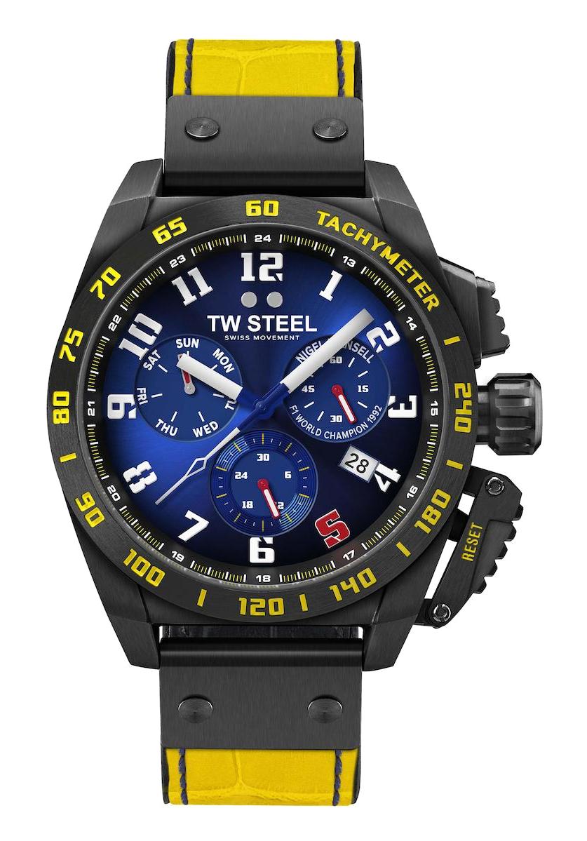 Tw Steel TW-TW1017 Takvimli 46 mm Sarı Deri Kordon Analog Erkek Kol Saati